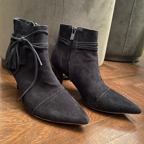 Loeffler Randall Shoes - Loeffler Randall Angie Suede Kitten Heel Ankle Boots